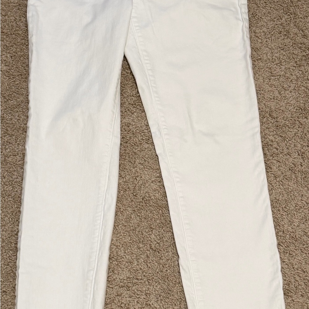 Ann Taylor LOFT white Jeans Curvy Skinny Size 27/4 30 Inch Inseam Stretch